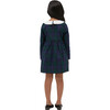 The Tiny Lottie Tartan Contrast Peter Pan Collar Dress, Blackwatch - Dresses - 3