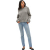 Women's The Kennedy Knit Ribbed NEck Sweater, HeaWomen's Ther Grey - Sweaters - 2