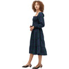 Women's The Naomi Nap Tartan Long Cuffed Sleeve Smock Dress, Blackwatch - Dresses - 4