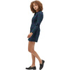 Women's The Hazel Tartan Peter Pan Collar Buttoned Mini Dress, Blackwatch - Dresses - 4