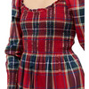 Women's The Norah Nap Tartan Long Cuffed Sleeve Smock Dress, Red - Dresses - 5