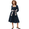 Women's The Naomi Nap Tartan Long Cuffed Sleeve Smock Dress, Blackwatch - Dresses - 6