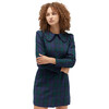 Women's The Hazel Tartan Peter Pan Collar Buttoned Mini Dress, Blackwatch - Dresses - 6
