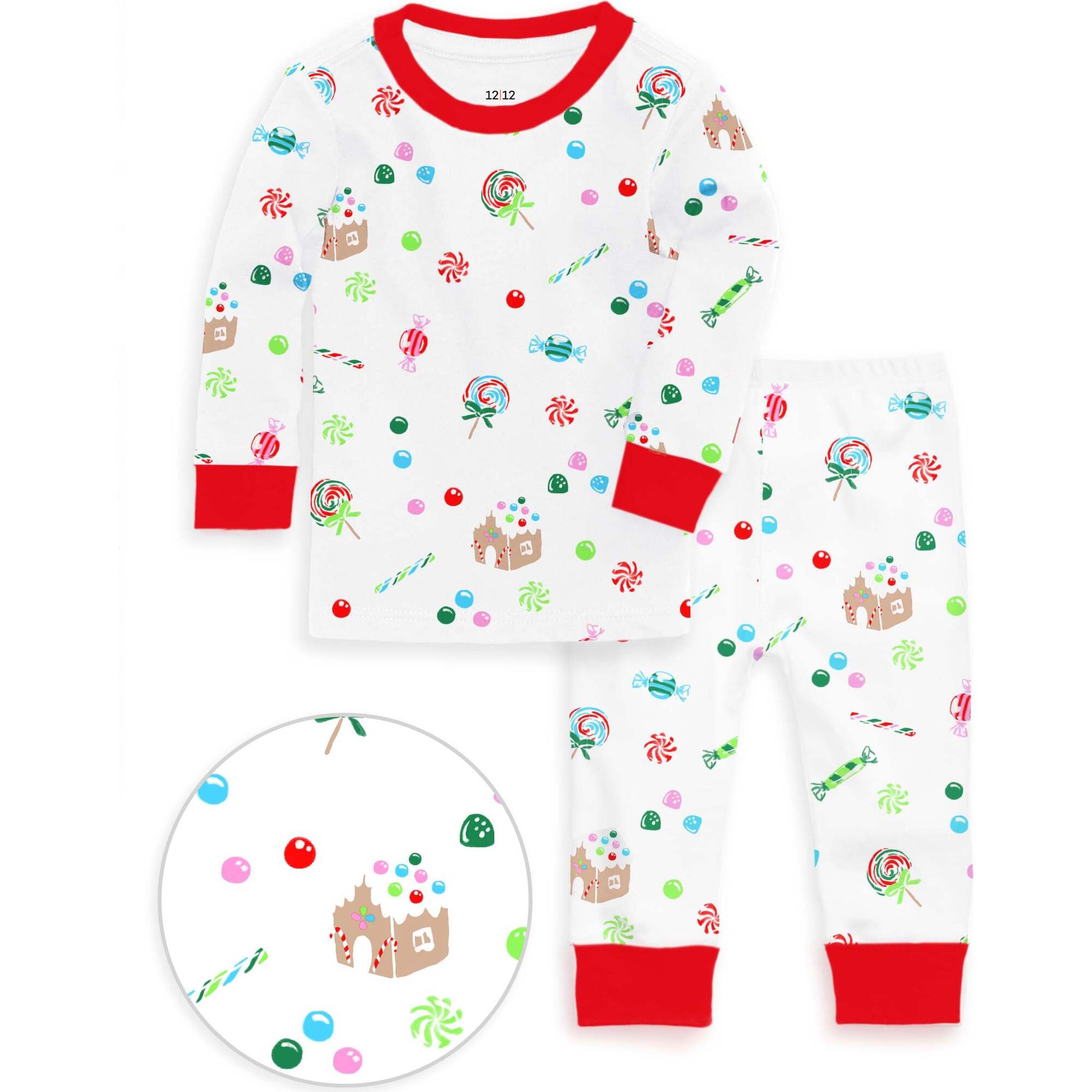 The Organic Long Sleeve Pajama Set, Candy Cottage - Pajamas - 1