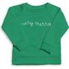 The Organic Embroidered Pullover Sweatshirt, Jelly Bean Very Merry - Sweatshirts - 1 - thumbnail