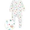 The Organic Zipper Footie, Candy Cottage - Footie Pajamas - 1 - thumbnail