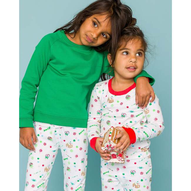 The Organic Long Sleeve Pajama Set, Candy Cottage - Pajamas - 4