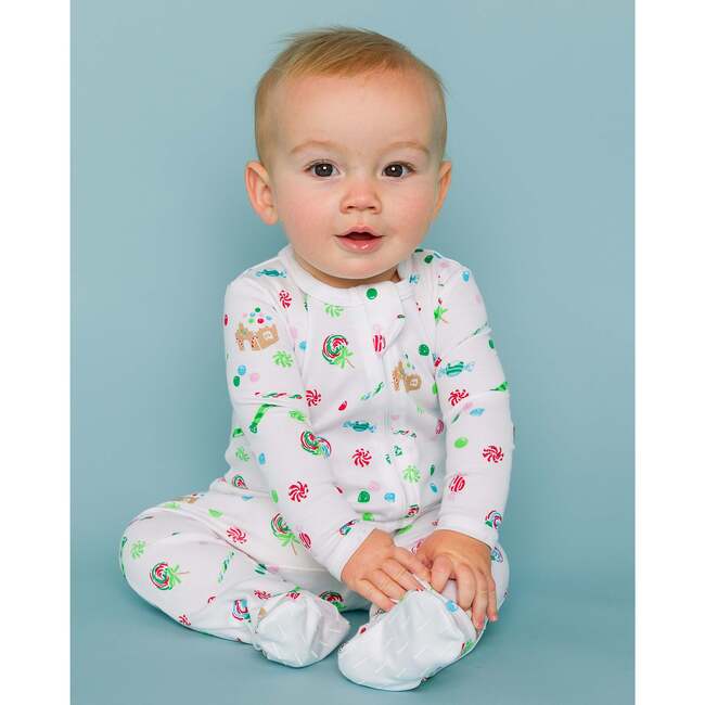The Organic Zipper Footie, Candy Cottage - Footie Pajamas - 4