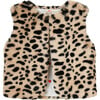 Faux Fur Leopard Gilet - Coats - 1 - thumbnail