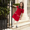 Kensington Girls Dress, Pillar Box Red - Dresses - 4