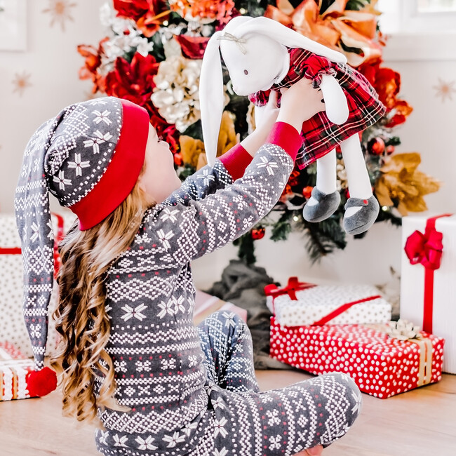 Holiday Havah The Bunny Plaid Dress, Red - Plush - 3