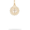 Women's Ceramic & Pavé Cross 14K Yellow Gold Hinged Charm - Pendants - 1 - thumbnail