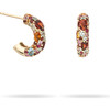 Women's Crown Jewels Gemstone Chunky Tube 14K Yellow Gold J-Hoops - Earrings - 1 - thumbnail