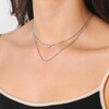 Women's Round Bezel Set Lab Grown Diamond Silver Necklace - Necklaces - 2