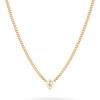 Women's Pear Bezel Set Lab Grown Diamond 14K Yellow Gold Necklace - Necklaces - 1 - thumbnail