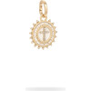 Women's Ceramic & Pavé Cross 14K Yellow Gold Hinged Charm - Pendants - 2