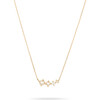 Women's Graduated Pearl & Diamond Curve 14K Yellow Gold Necklace - Necklaces - 1 - thumbnail