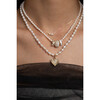 Women's Graduated Pearl & Diamond Curve 14K Yellow Gold Necklace - Necklaces - 3