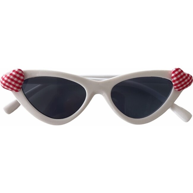 Holiday Hearts Elle Cat Eye Sunnies, White