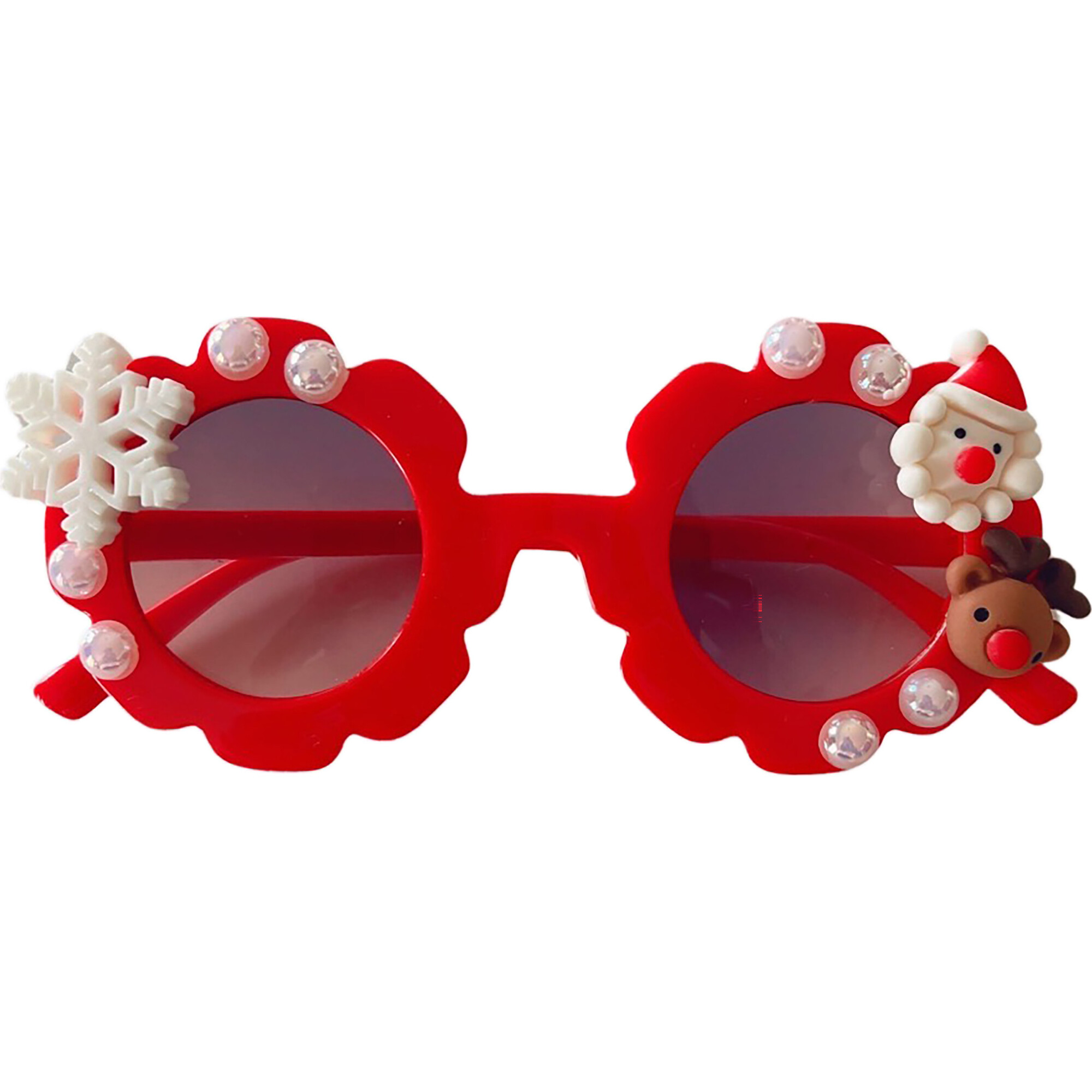 Christmas Cheer Cami Flower Sunnies, Red - Sunglasses - 1