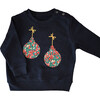 Liberty of London Christmas Baubles Children's Jumper, Navy - Sweatshirts - 1 - thumbnail