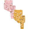 2-Pack Pajamas, Pink Rainbows/Yellow Flowers - Pajamas - 1 - thumbnail