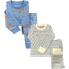 2-Pack Pajamas, Blue Dinosaurs/Blue Stripes - Pajamas - 1 - thumbnail