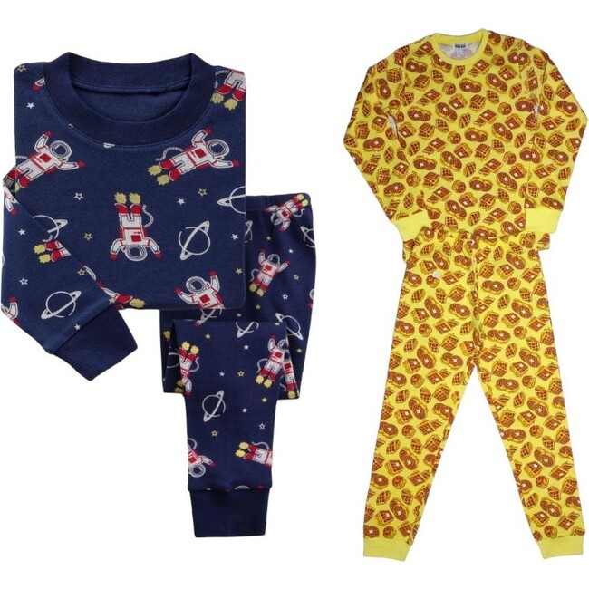 2-Pack Pajamas, Astronauts/Waffles
