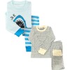 2-Pack Pajamas, Sharks/Blue Stripes - Pajamas - 1 - thumbnail