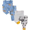 2-Pack Pajamas, Blue Dinosaurs/Trains - Pajamas - 1 - thumbnail