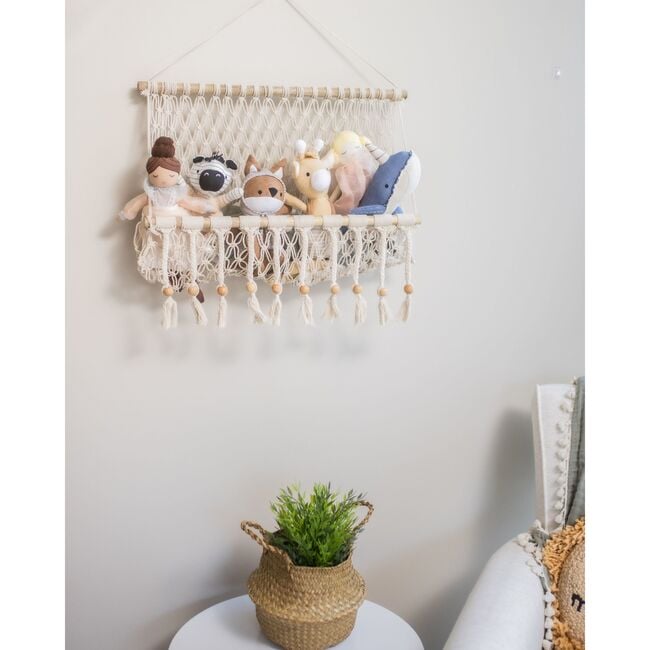 Willow Macrame Storage Wall Decor, Beige - Wall Décor - 2