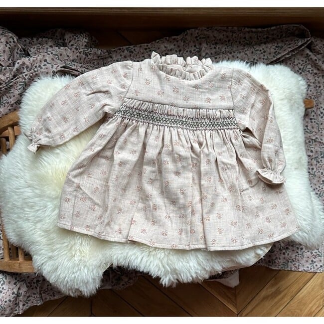 Flora Baby Dress, Cream - Dresses - 2