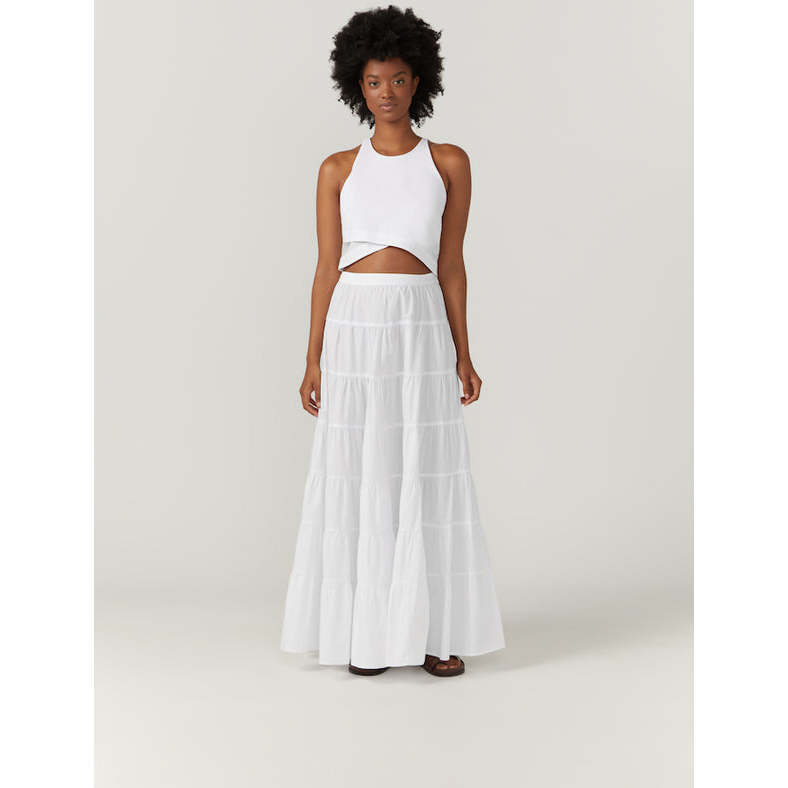ワンピース BODE Women Mid Skirts WRS25DR012 WHITE FLOWERSTAMPSKIRT_003-