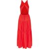 Women's Emmeline Sleeveless Wide Twisted Back Tired Maxi Dress, Candy Apple - Dresses - 4