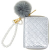 Sparkle Pearl Strap Wallet, Silver - Bags - 1 - thumbnail