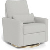Motorized Matera Glider Recliner, Fog Grey with Gold Swivel Base - Nursery Chairs - 1 - thumbnail