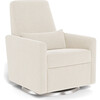 Motorized Grano Glider Recliner, Dune with Brushed Steel Swivel Base - Nursery Chairs - 1 - thumbnail