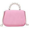Tiny Metal Pearl Handle Handbag, Pink - Bags - 1 - thumbnail