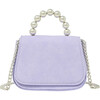 Tiny Metal Pearl Handle Handbag, Purple - Bags - 1 - thumbnail
