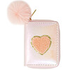 Shiny Heart Patch Wallet, Pink - Bags - 1 - thumbnail