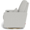 Motorized Matera Glider Recliner, Fog Grey with Gold Swivel Base - Nursery Chairs - 3