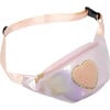 Shiny Heart Patch Sling Bag, Pink - Bags - 2