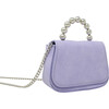 Tiny Metal Pearl Handle Handbag, Purple - Bags - 3
