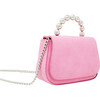 Tiny Metal Pearl Handle Handbag, Pink - Bags - 3
