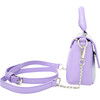 Shiny Baguette Handbag, Purple - Bags - 2