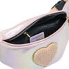 Shiny Heart Patch Sling Bag, Pink - Bags - 3