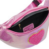 Shiny Heart Patch Sling Bag, Hot Pink - Bags - 3