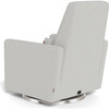 Motorized Grano Glider Recliner, Fog Grey with Brushed Steel Swivel Base - Nursery Chairs - 4