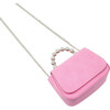 Tiny Metal Pearl Handle Handbag, Pink - Bags - 4