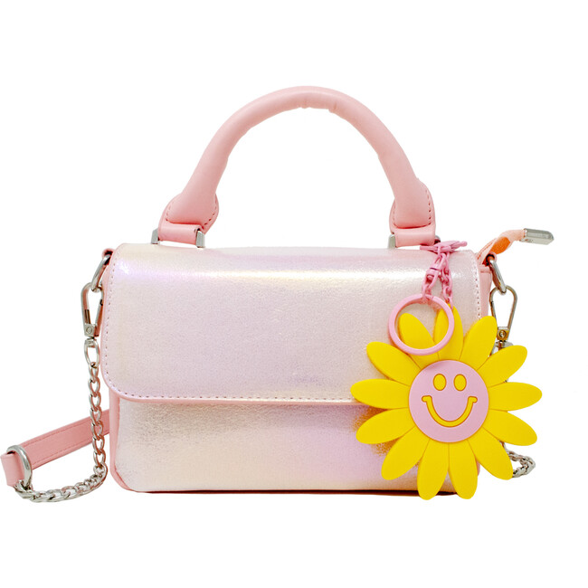 Shiny Baguette Handbag, Pink